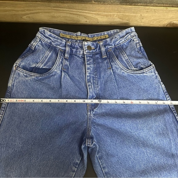 VTG LIMITED JEANS High-Rise Blue Denim Mom Pleated Jeans Size 10 Tapered Leg Y2K - Picture 11 of 12